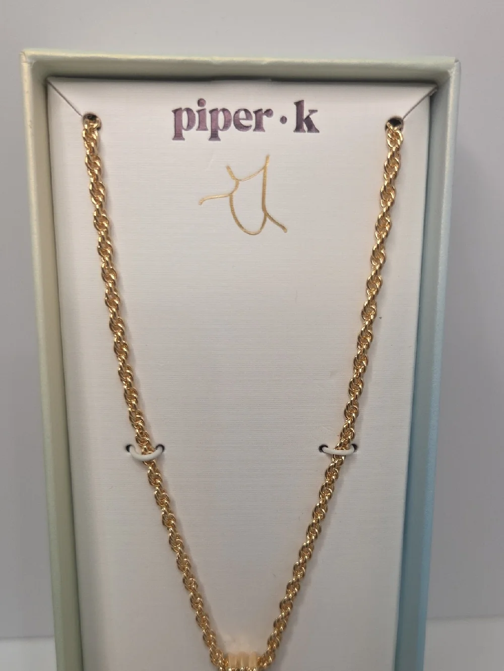 💛▪️Piper K ▪️ Gold Cross Pendant Necklace with Clear Stones - Picture 7 of 7